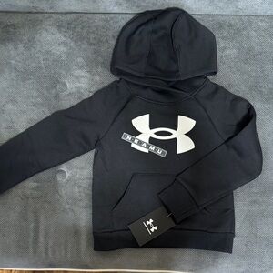 Under Armour Kids Black and White Logo Hoodie
